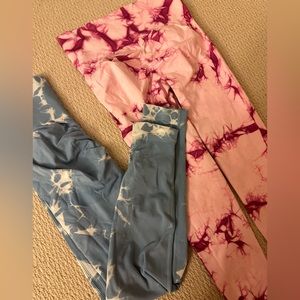 3 butt scrunch tie dye leggings